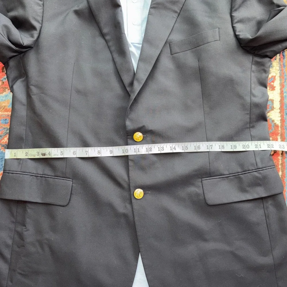 Brooks Brothers 1818 Madison Navy Blazer 43L Loro Piana Wool Gold Button Canada